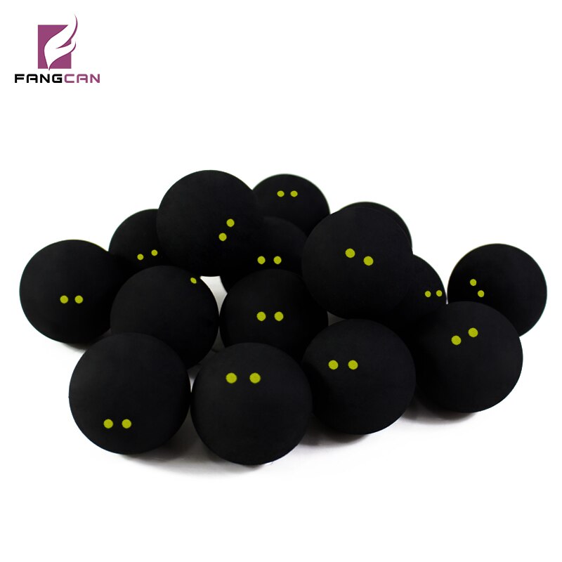 FANGCAN Double Yellow Dot Squash Ball Two Yellow Dots Low Speed Rubber Ball for Tournament Advanced Player