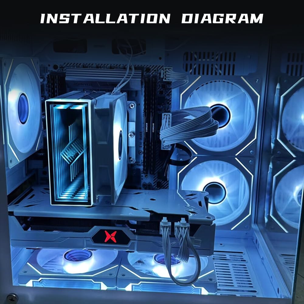 Prism 4 PRO ARGB Fan PC 120mm Computer Case Fan 4pin CPU Cooling Fans 3pin5v RGB