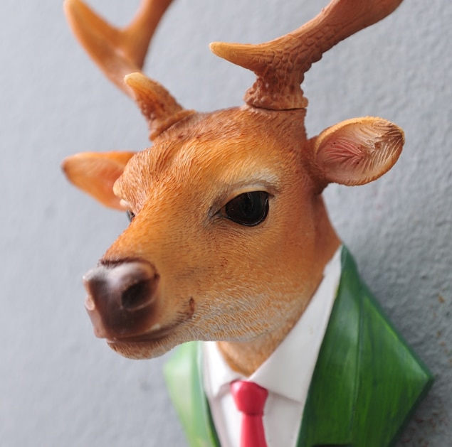 Résine créative 3D animaux crochets Hey chapeau manteau sac patère à vêtements décoration murale cerf Rhino éléphant girafe cheval décors 11