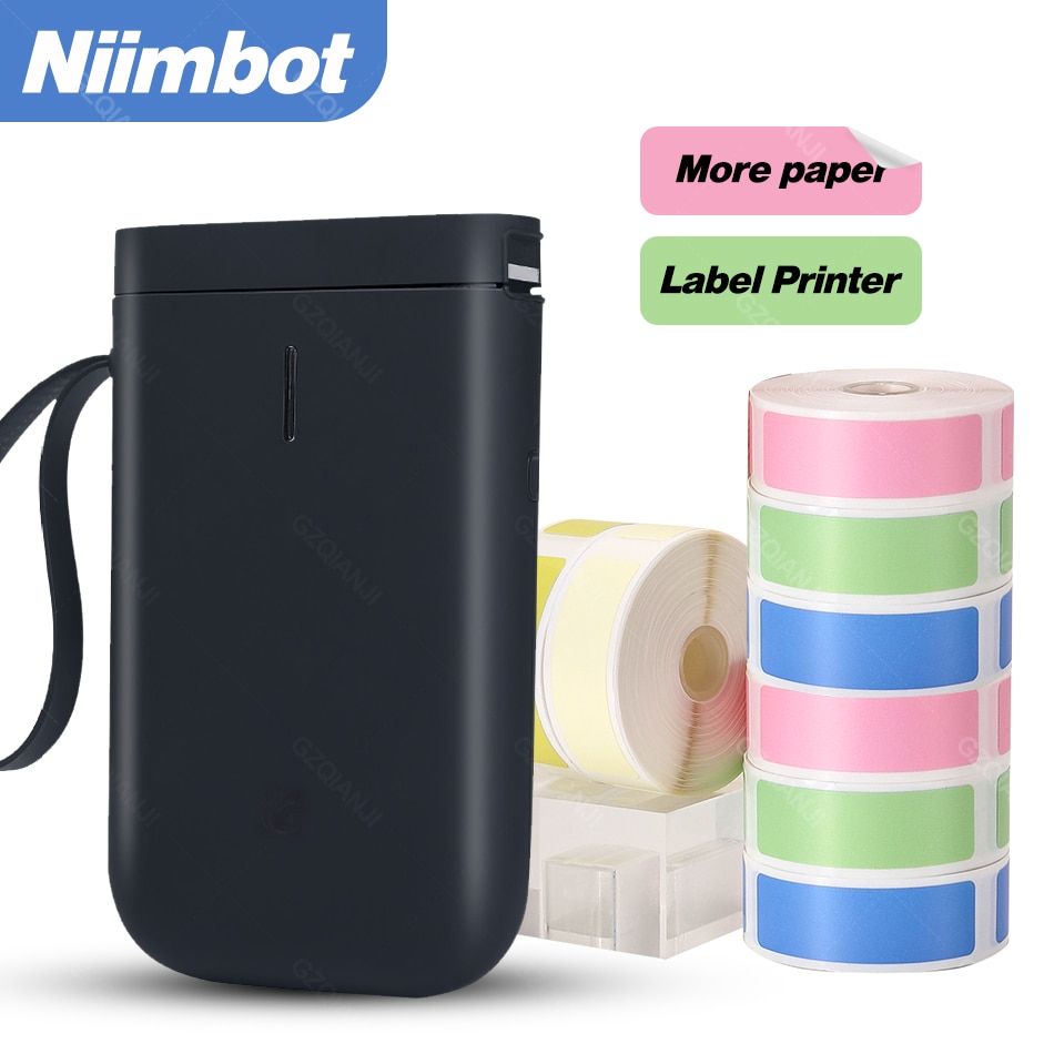 Svart farge  d11 niimbot etikettskriver mini bluetooth trådløs usb-skriver bruk termisk fargepapir