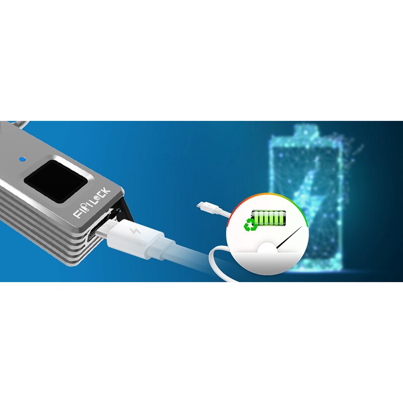 Fipilock FL-S2 Smart Lock Keyless Fingerprint Lock IP65 Waterproof Anti-Theft Security Padlock Door Luggage Case