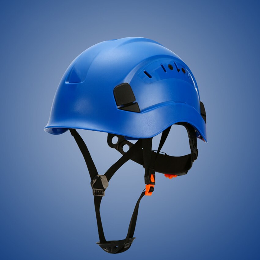 Casco de seguridad con suspensión de 6 puntos, casco protector para montar, escalar y construir, ajustable, ABS: Azul