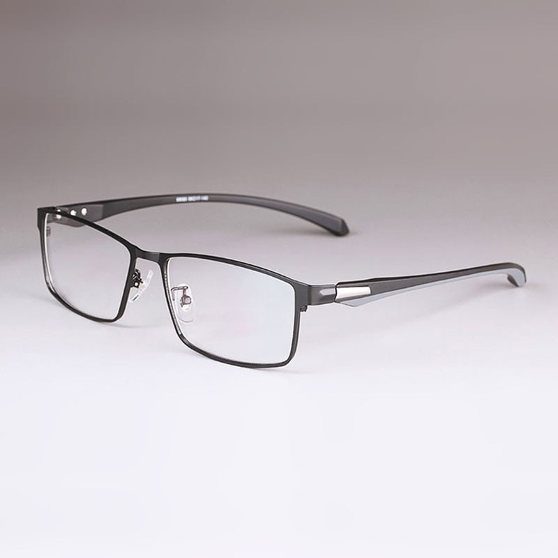 Montura de aleación para gafas para hombre, lentes flexibles, piernas, Material de aleación de galvanoplastia IP, borde completo y medio borde
