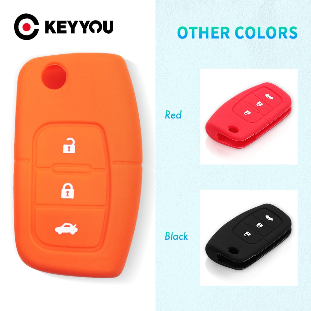 Keyyou Voor Ford Fiesta Focus Focus C-Max Galaxy Kuga Mondeo MK4 S-Max Fob Smart Remote Key case Cover Siliconen Autosleutel Cover