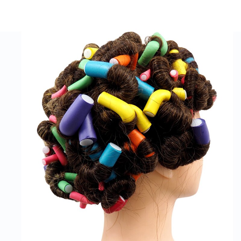 Brainbow 10 Stuks Soft Foam Haar Roller Flexibele Haar Curling Staaf Haar Curler Makers Bendy Twist Krullen Flexi Diy Rollers styling