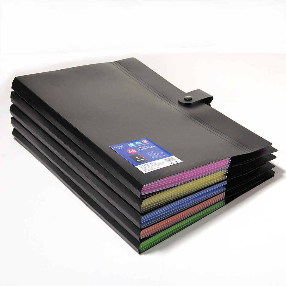 10 colors waterproof PP file folder A4 document bag pouch bill folder holder organizer cilp file document folders