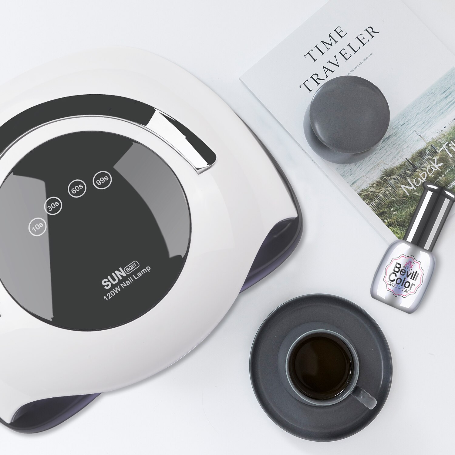 SUN BQ5T lámpara LED UV para secador de uñas lámpara de hielo de 120W para manicura Gel lámpara de secado de uñas lámpara para barniz de Gel