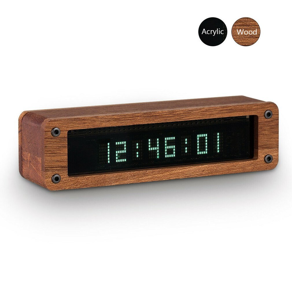 Mini Vintage VFD Clock Vacuum Fluorescent Display Tube Desk Mantel Shelf Clocks Desktop Electronic Table Clocks