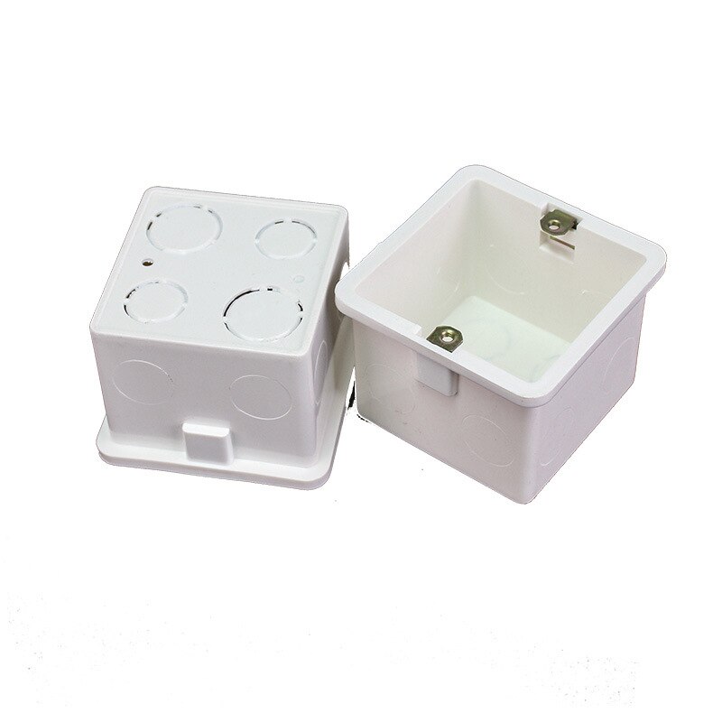 86 Type Wiring Box 50mm Cassette Wall Mount Switch Dark Box PVC Flame-retardant Junction Bottom Box