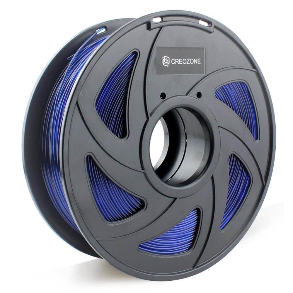 CREOZONE PETG Filament 3D Printing Filament 1.75mm 1kg Spool Great Transparency and Clarity 3D Plastic Filament Blue Color: Default Title