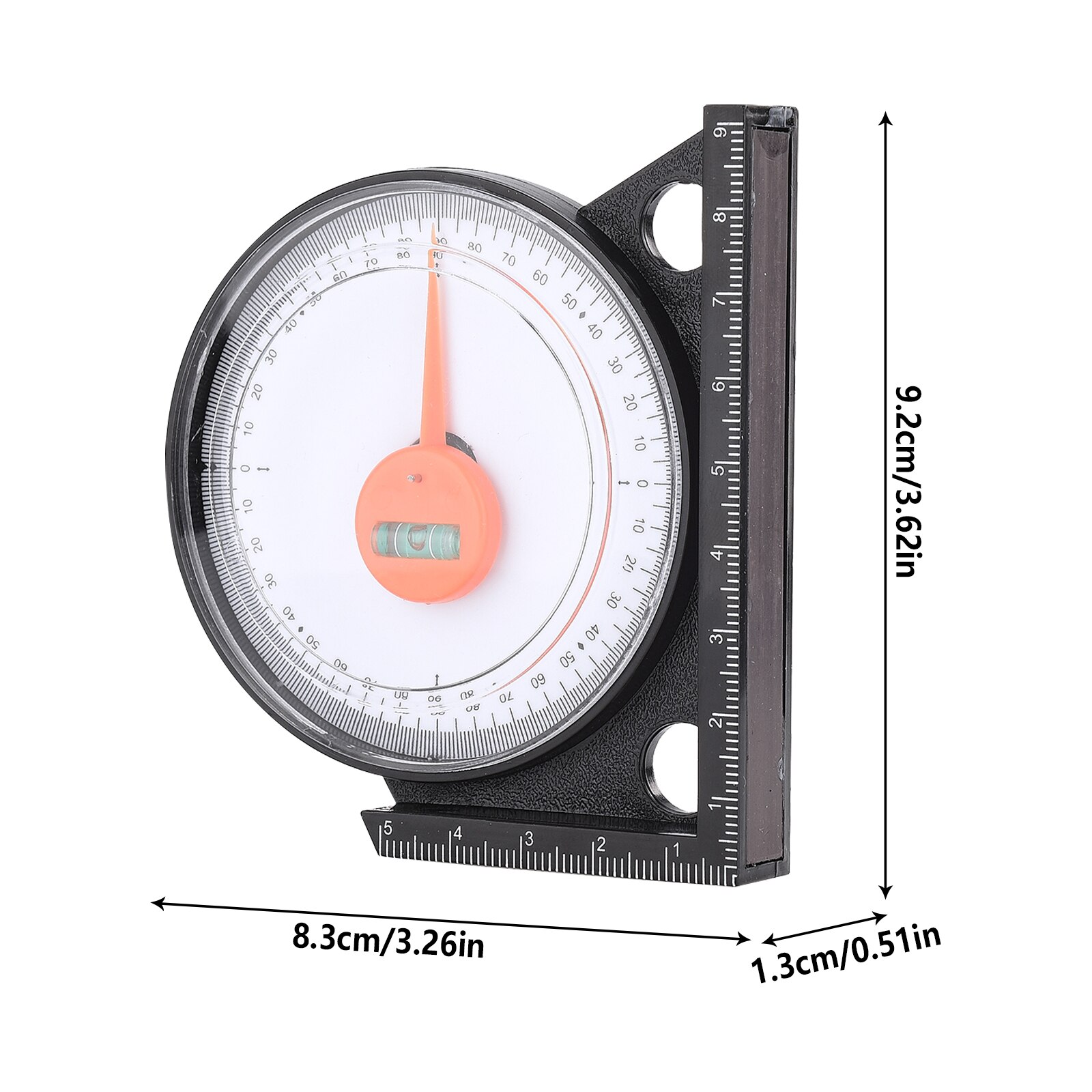 Inclinometer Measurement Magnetic Angle Locator Spirit Level Tile Ruler Accurate Accuracy Black ABS Measuring Instrument