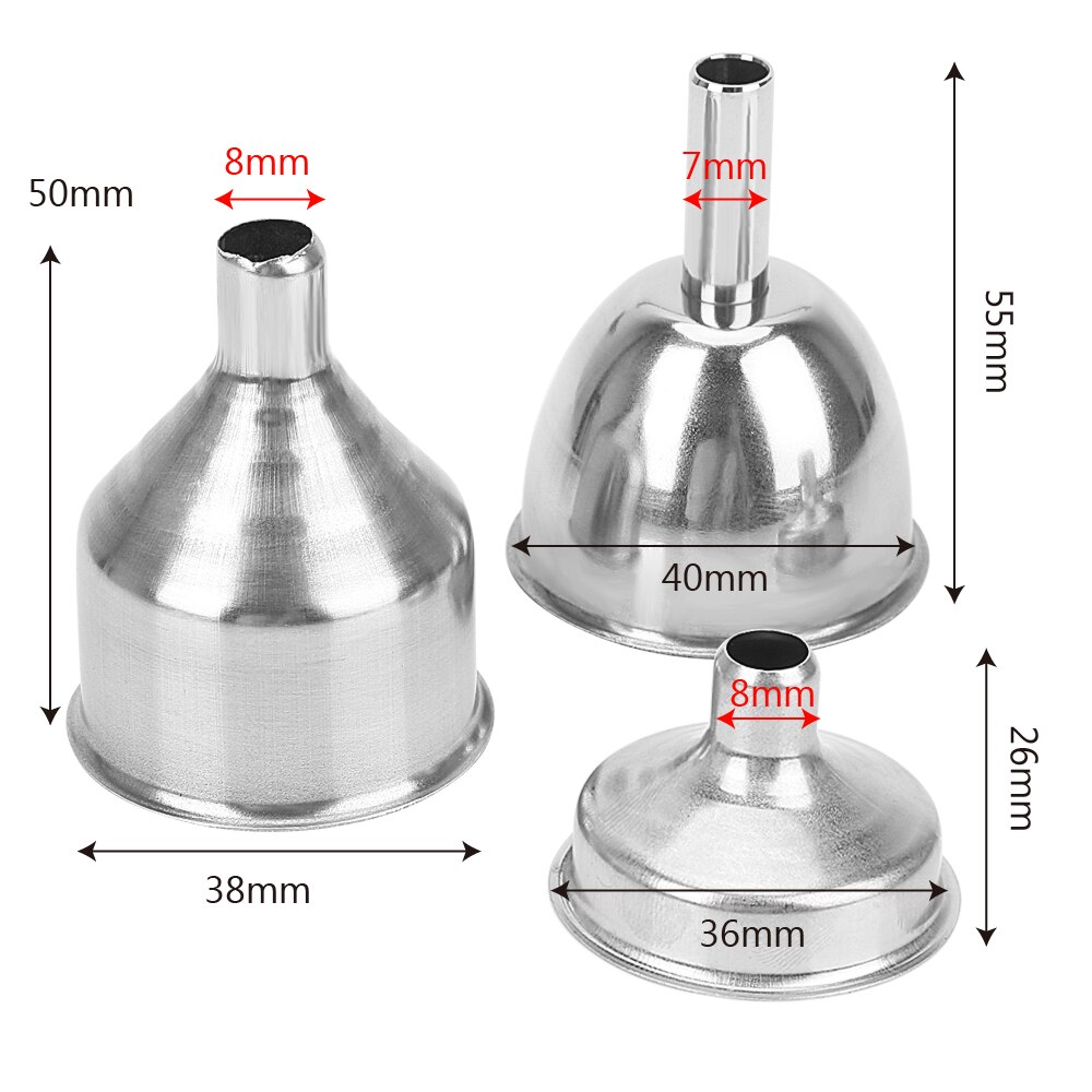 Petite bouche entonnoirs Bar bouteille à vin entonnoir Mini acier inoxydable pour le remplissage de bouteilles à bouche étroite