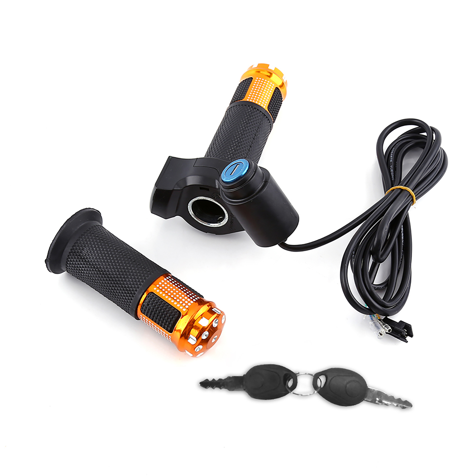 E-bike twist gashåndtag led display elcykel twist gashåndtag håndtag med lås nøgle el cykel scooter tilbehør: E