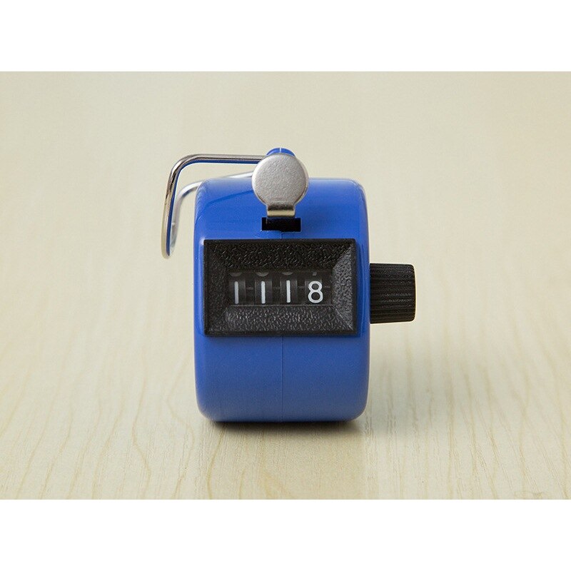 4 Digit Number Counter Clicker Hand Finger Display Manual Counting Tally Clicker Timer Soccer Golf Counter Muti color