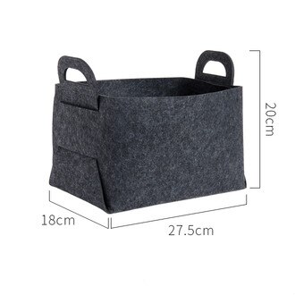 DUNXDECO panier en feutre de rangement | Pour linge, rangement vêtements jouets, support d'organisation, conteneur de décoration de chambre Simple moderne, boîte de livre: S-1