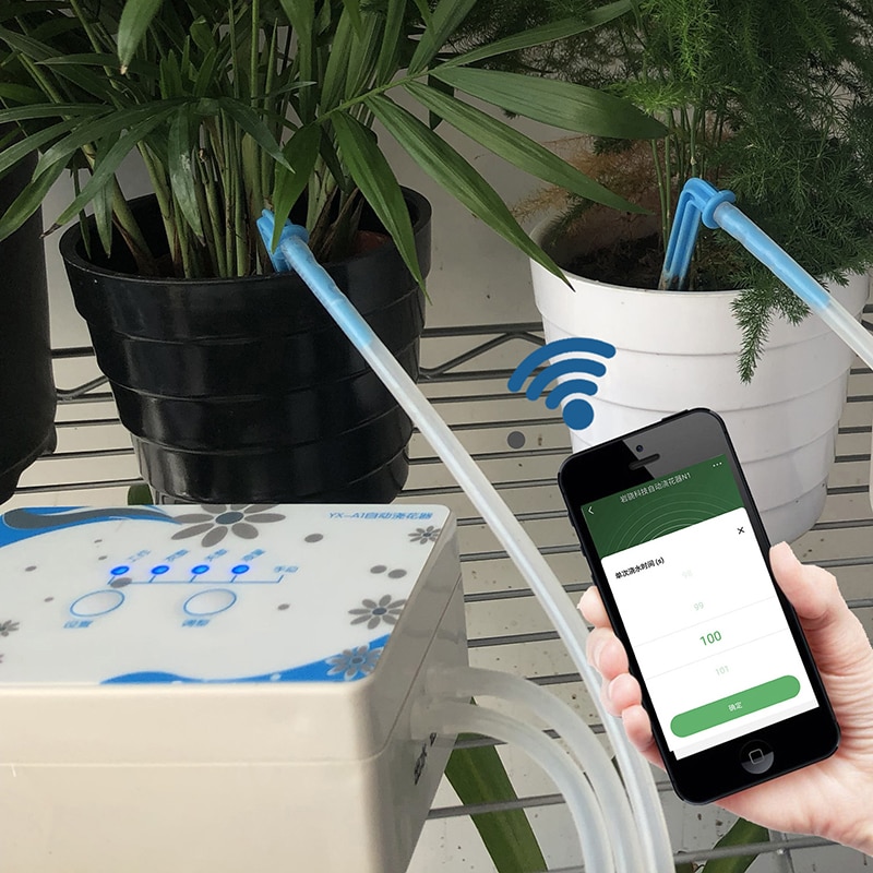 Mobiele Telefoon Wifi Automatisch Sproeisysteem Apparaat Afstandsbediening Tuin Plant Utomatische Druppelsysteem Waterpomp Timer Tool