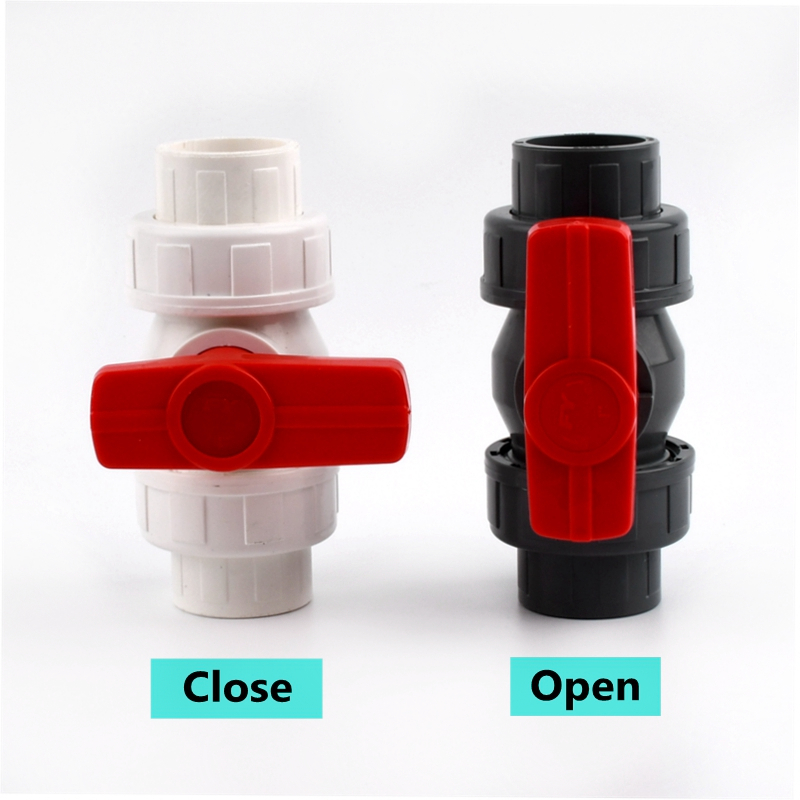 Conector de válvula de unión de tuberías de PVC, accesorios de tubería de agua, válvula de bola, adaptador de riego de jardín y agricultura, 20/25/32/40/50/63-110mm, 1 ud.