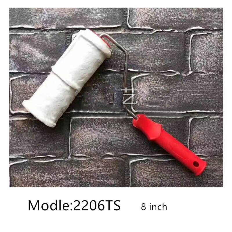Rodillo de pintura decorativa con patrón, herramienta para estampar en la pared, pintura texturizada de poliuretano, pincel cilíndrico de impresión: 2206TS