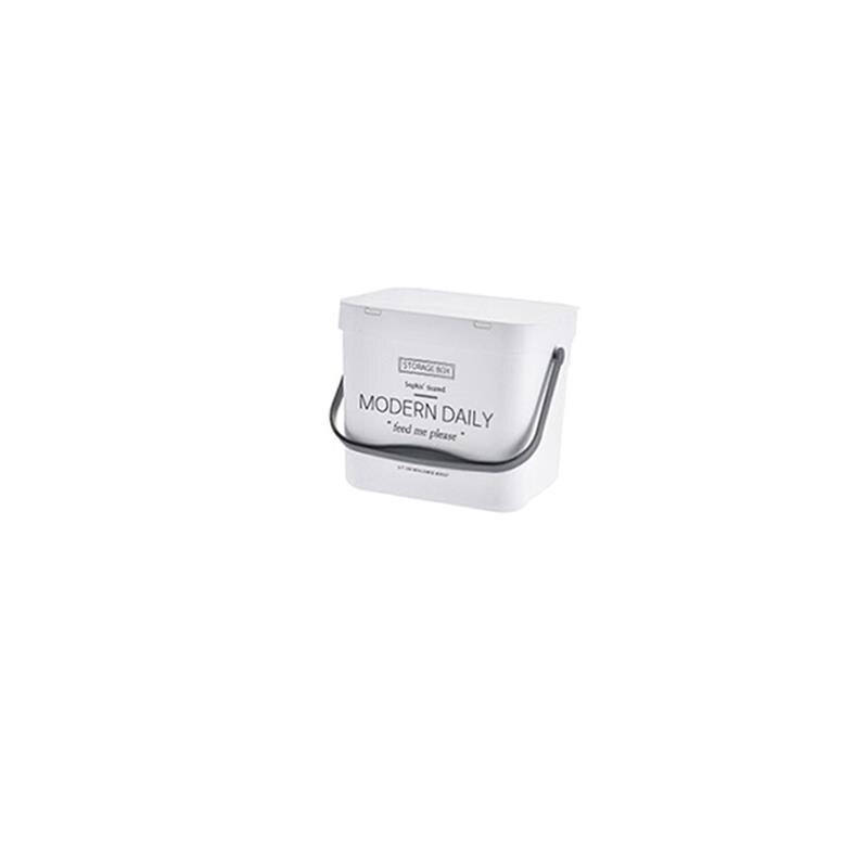 Poubelle murale en PP , Portable, avec couvercle, pour la cuisine, les toilettes et la maison: White M