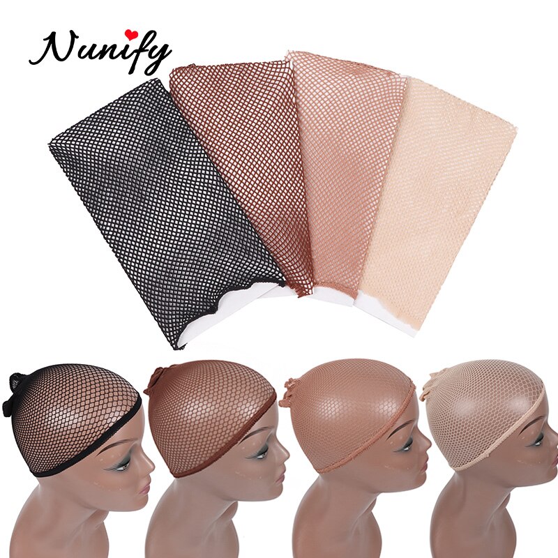 Nunify-gorro de malla para pelucas de mujer, malla de malla tejida, Red de rejilla elástica, gorro de malla, accesorios de forro de peluca