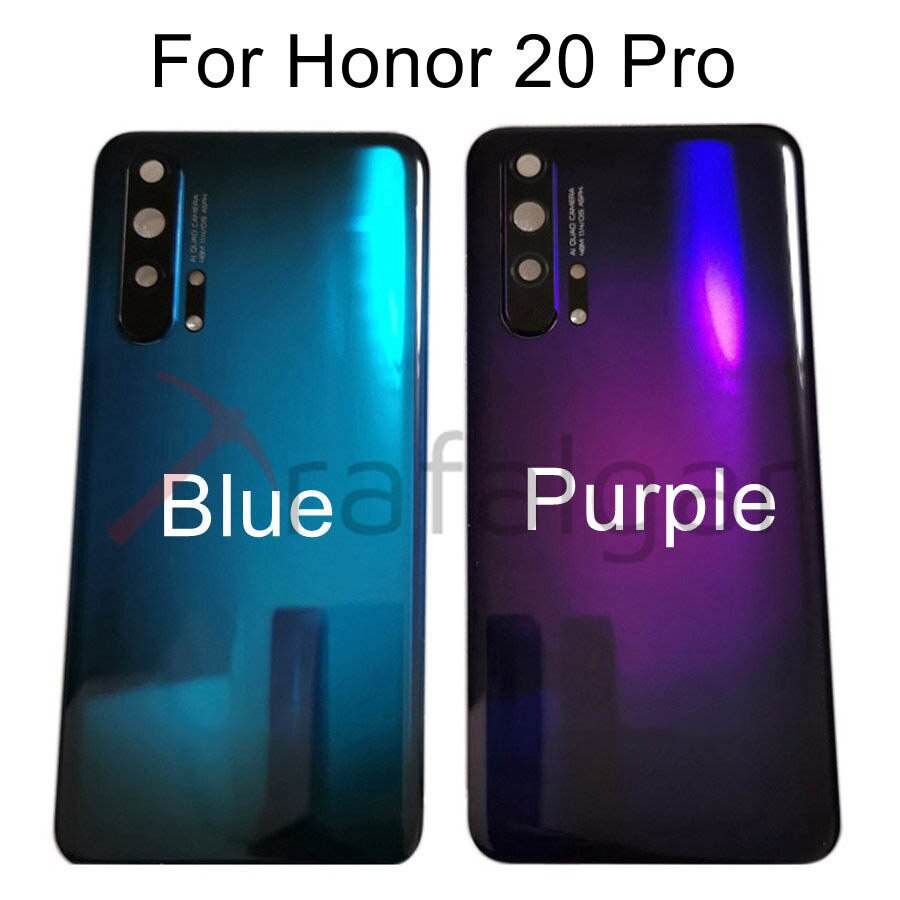 Per Huawei Honor 20 Della Copertura Posteriore Della Batteria Honor 20S 10i 20i del Pannello Di Vetro Posteriore del Portello Custodia Honor 20 pro Della Copertura Posteriore + Obiettivo Della Fotocamera