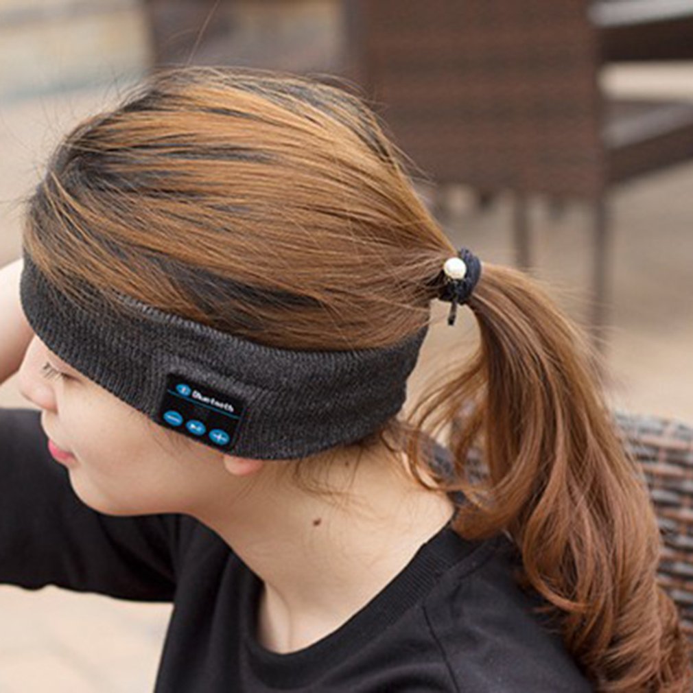 Trådløs bluetooth stereo hovedtelefoner kører øretelefon søvn headset sport sovende musik pandebånd