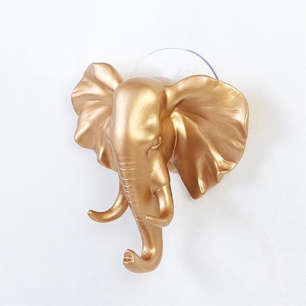Muur Deur Haak Mooie Olifant Hoofd Zelfklevende Hanger Bag Keys Sticky Holder Voor Jassen Hoeden Handdoeken Opknoping Organisator Decor q3