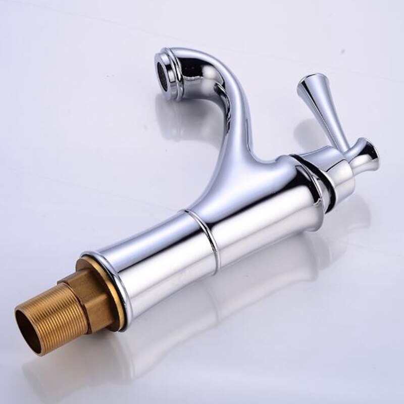Antieke Bronzen Kranen Badrandcombinaties Warm en Koud Water Mengkraan Bad Antieke Kraan Messing Sink Water Kraan ELF1306