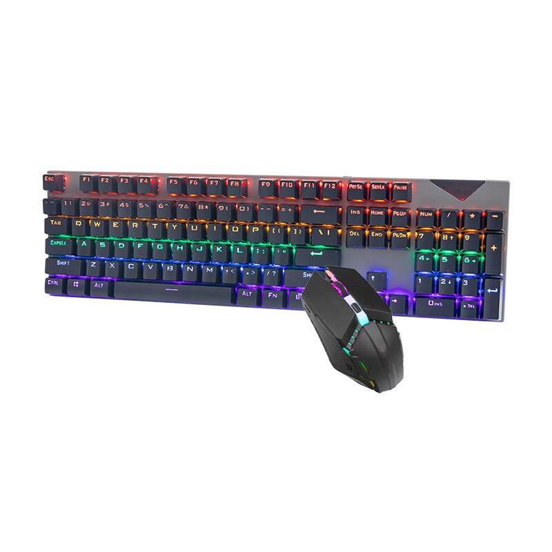 Gaming Keyboard and Mouse Mechanical Feeling USB Wired 104 Keys Keyboard Gaming Mouse Set for Game PC Laptop Computer
