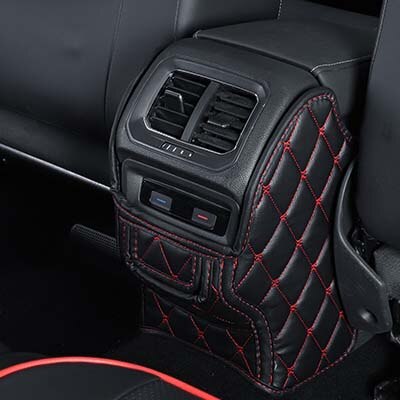per VW Tiguan MK2 2018 2019 2020 2021 sedile posteriore auto anti-calcio pad coprisedili protezione posteriore accessori interni decorazione: nero rosso 1pezzi