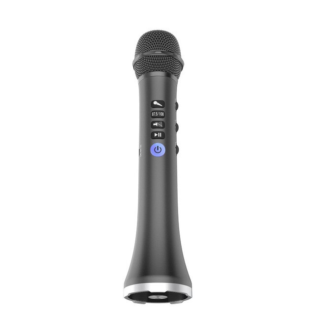 FELYBY Portable Wireless Bluetooth Karaoke Microphone Speaker 2-in-1 Handheld Sing/Recording Dynamic Car Microphone: Black
