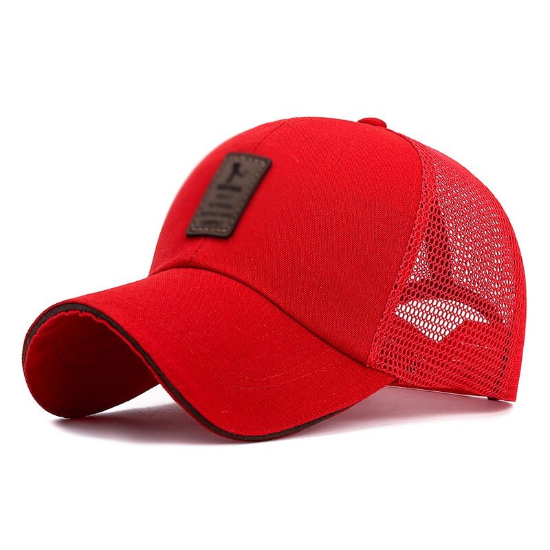 Moda verão chapéu de golfe quatro estações sol boné de beisebol homem legal quatro estações bonés adulto plana casual verão chapéu de sol: red mesh cap