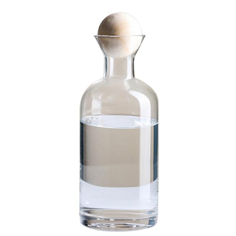glass vannkanne vannkoker te gryte vann karaffel stor kapasitet glass vannkanne juice krukke med lokk til hjemmet: 1