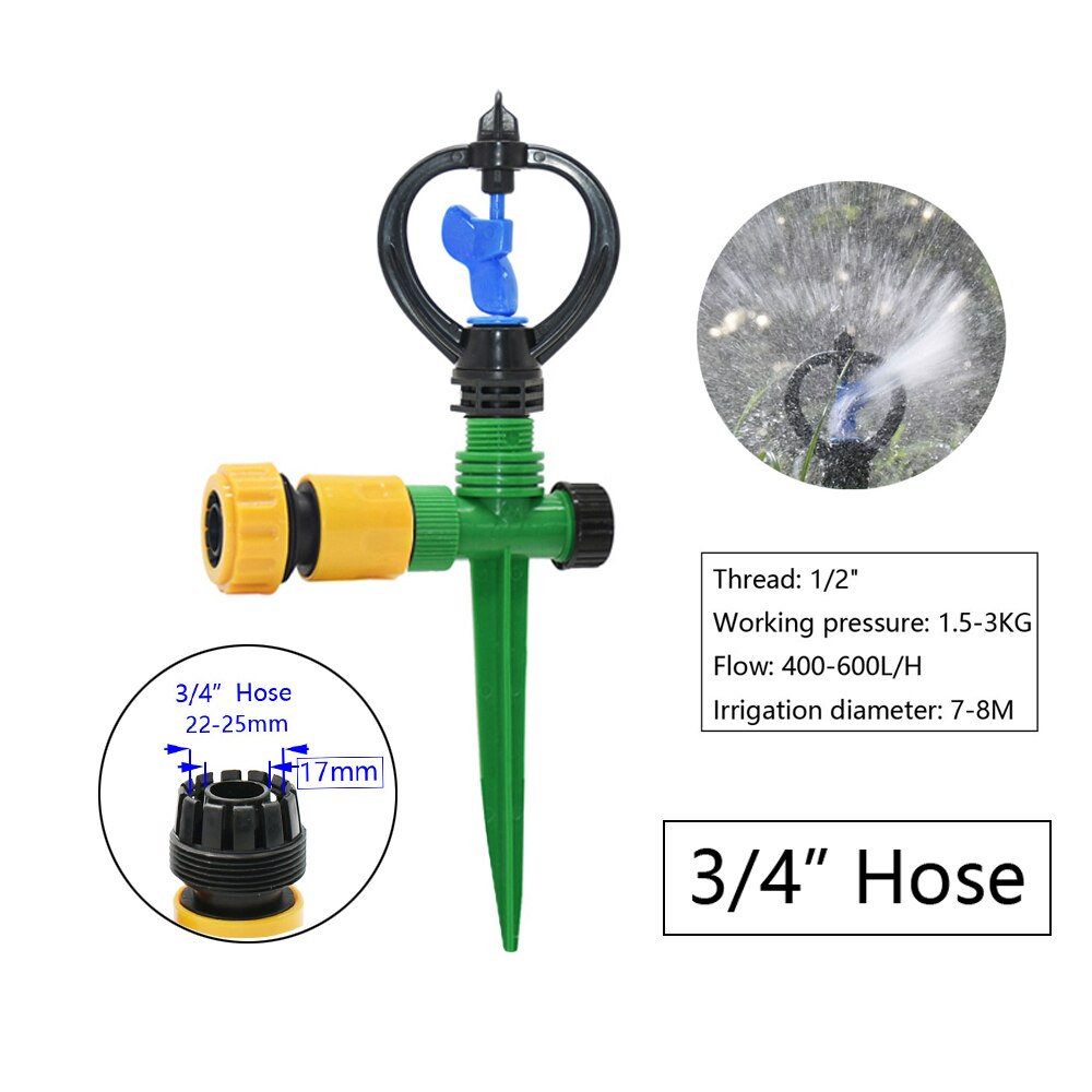 Tuin Gazon Roterende Sprinklers Met Plastic Spike Invoegen Grond Een Utomatische Watering Gras 360 Graden Vortex Water Sprinkler: E