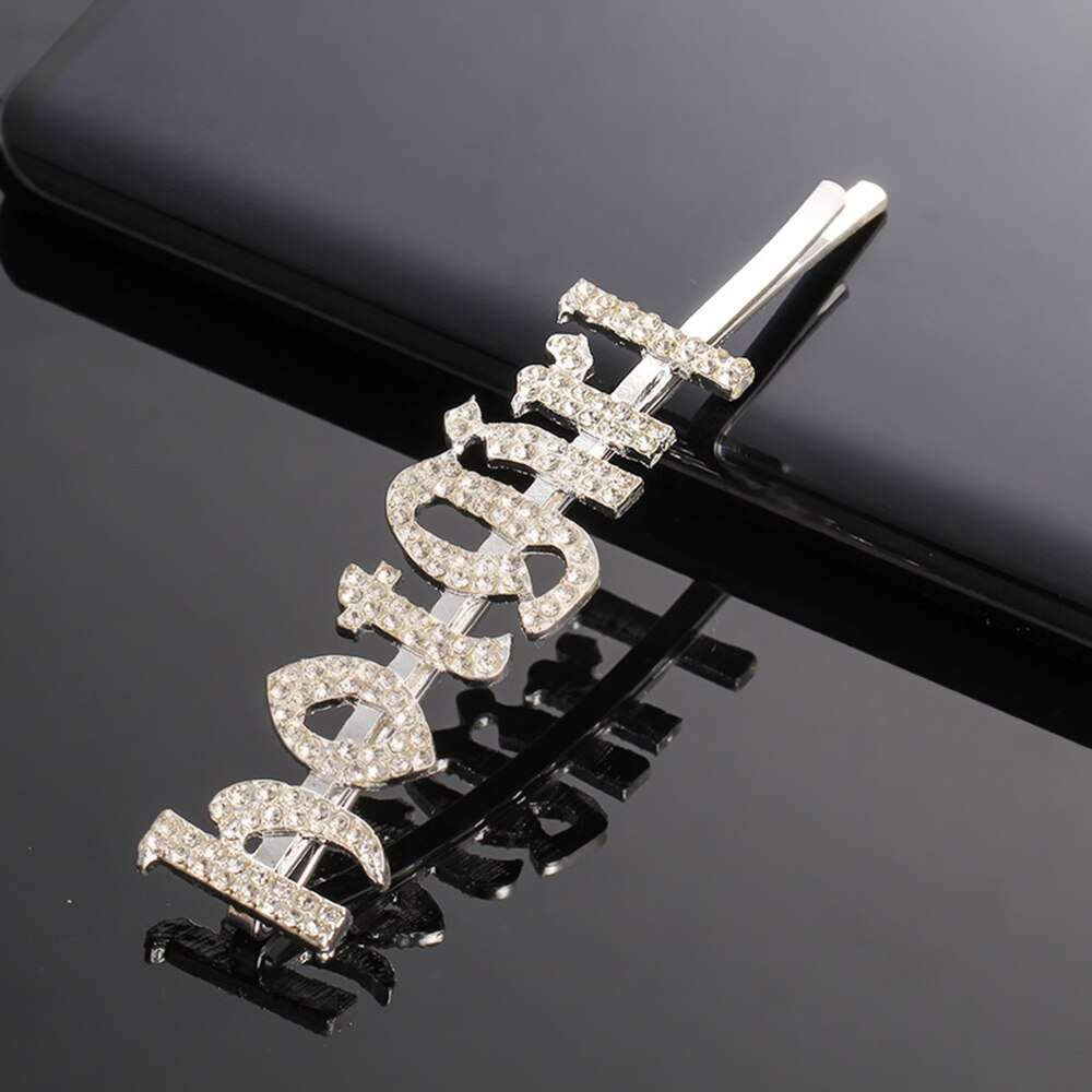 12 zodiac hårnålar trend strass stensatta hårspännen bobby pins bröllop kristall bling brud styling hårspänne: Silver 8