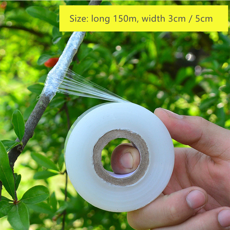 Cinta adhesiva para injertos de árboles frutales, cinta de amarre para jardinería, accesorios para injertos, 3/5CM x 150M