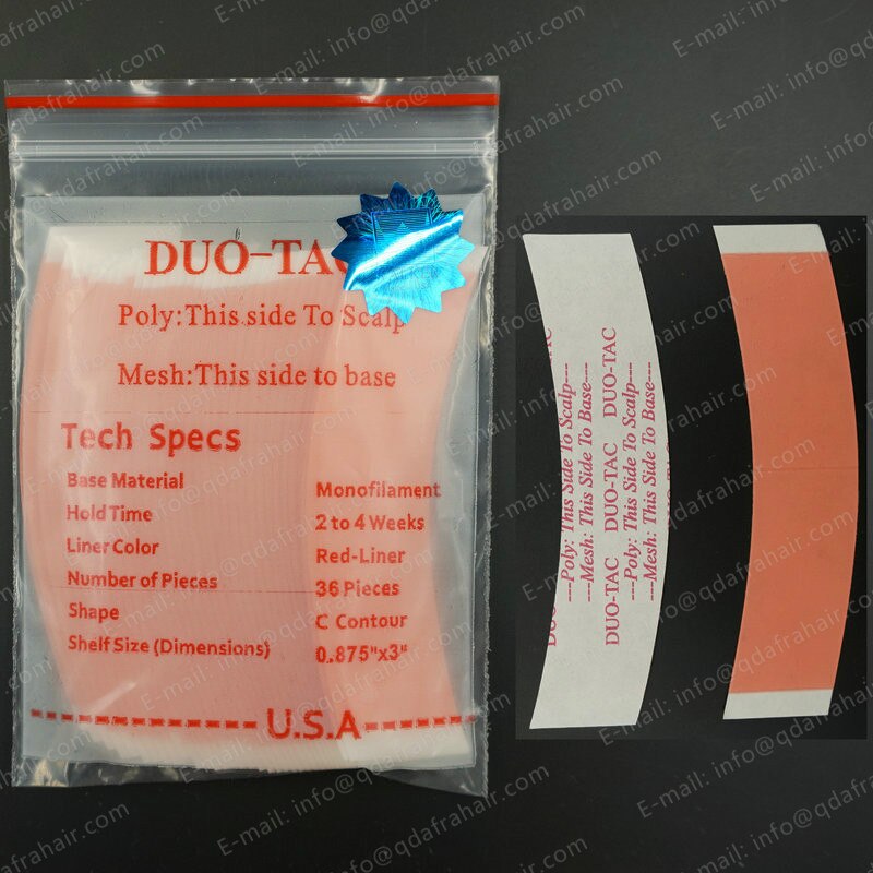 Rosa Duo-Tac adhesivo de doble cara la peluca con malla frontal apoyo cinta/C contorno T009