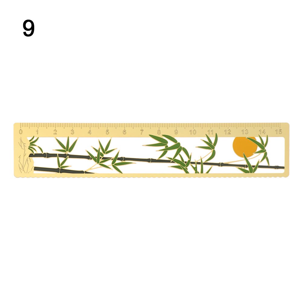 Panda Chinese Style Metal Bookmark Hollow Rulers Scale Book Holder Stationery Drawing Markers Supplies Student: Style 9