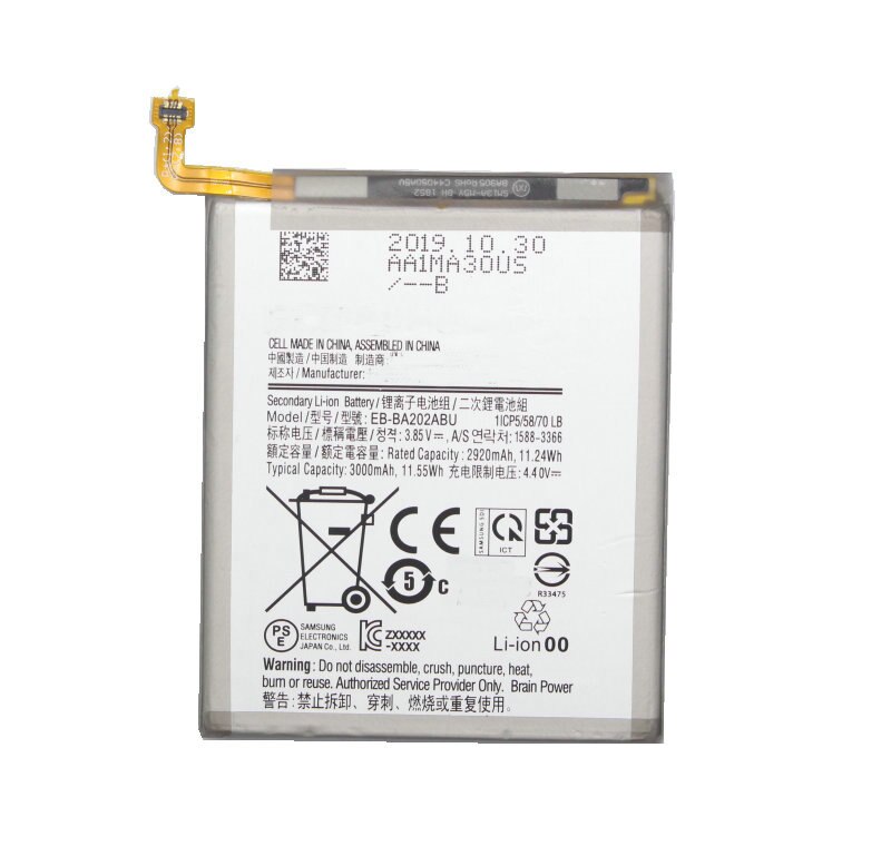 1x 3000mAh EB-BA202ABU 11.55Wh Replacement Battery For Samsung Galaxy A20e A20 Batteries + Repair Tools kit