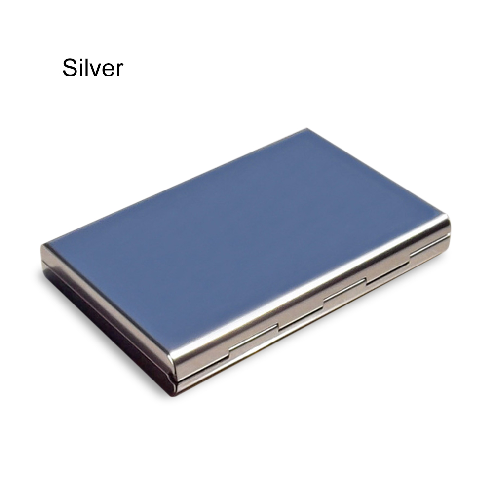 Creditcard Holder Wallet Men Stainless Steel Bank Card Case Waterproof RFID Blocking Cover NIN668: Silver