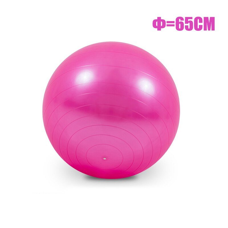 55/65/75/85cm Yoga Balls Gym Pilates Sports Fitness Ball Non-slip Thickening Balance Fit Ball Exercise Training Workout Massage: 65cm-Pink