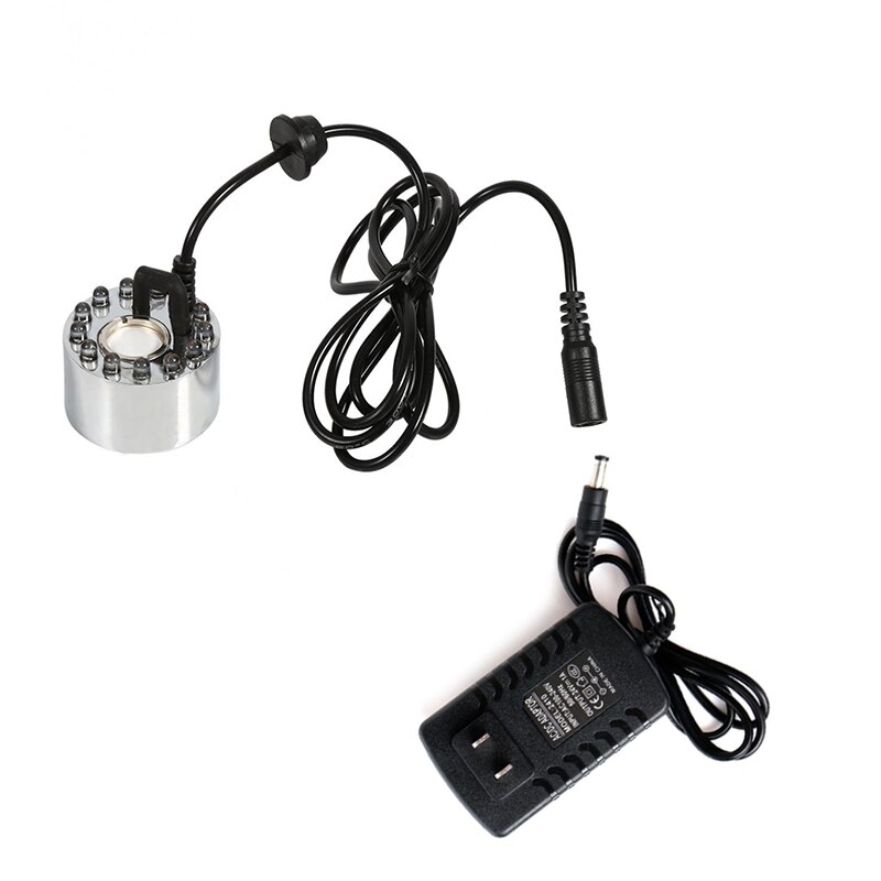 Aquarium Mist Maker LED Aquarium Sprayer Fogger Atomizer Water Fountain Pond Atomizer Aquarium Fish Tank Decoration Supplies D30: US Plug