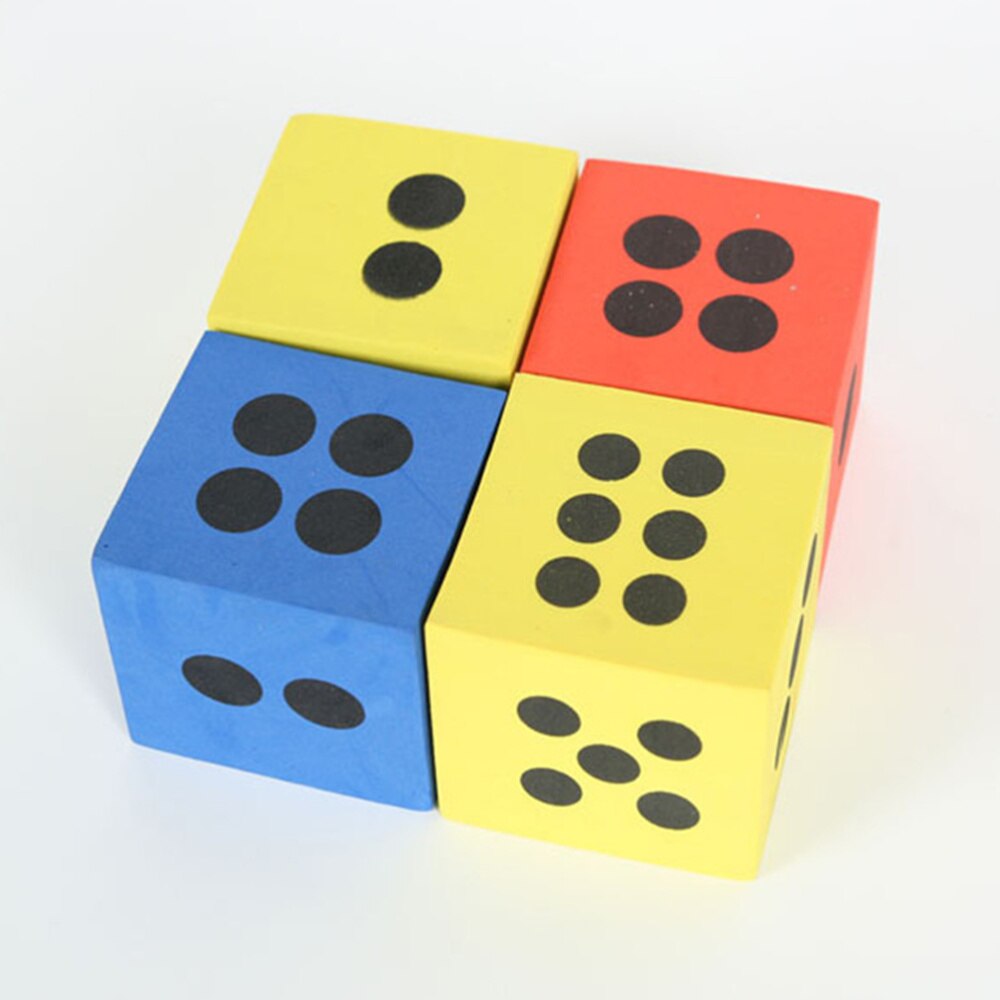 8pcs EVA Foam Dice Party Game Playing Dice Block Entertainment Dice Math Educational Toys - Size L (Random Color)