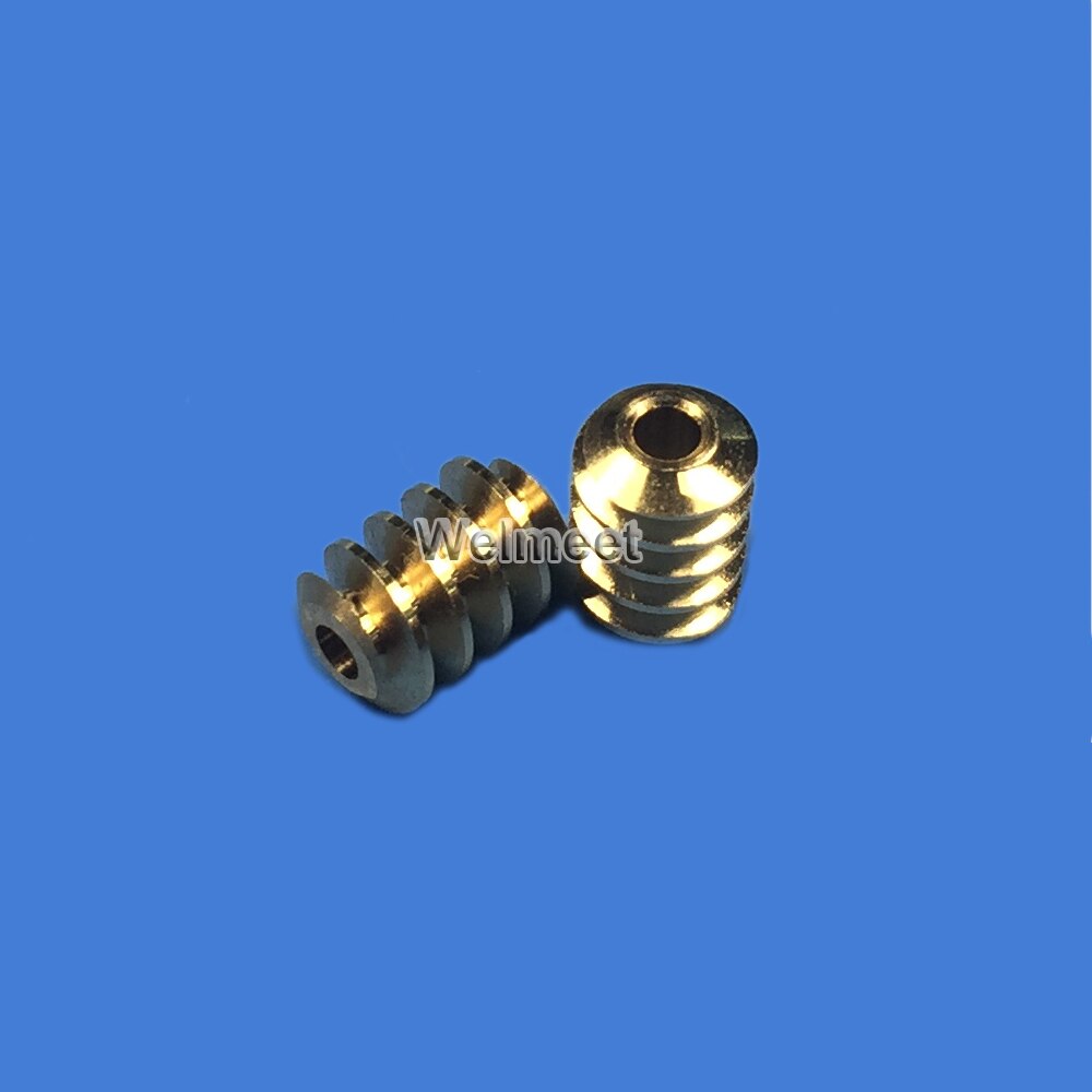 2PCS Durable Brass Motor Output Copper Worm Wheel Gear 0.5 Modulus 2mm Hole