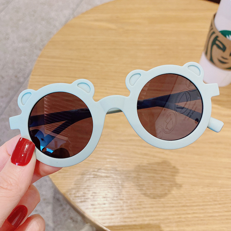 Lunettes de soleil de dessin animé pour enfants, monture en forme d&#39;ours, rondes, pour filles et garçons,: 10