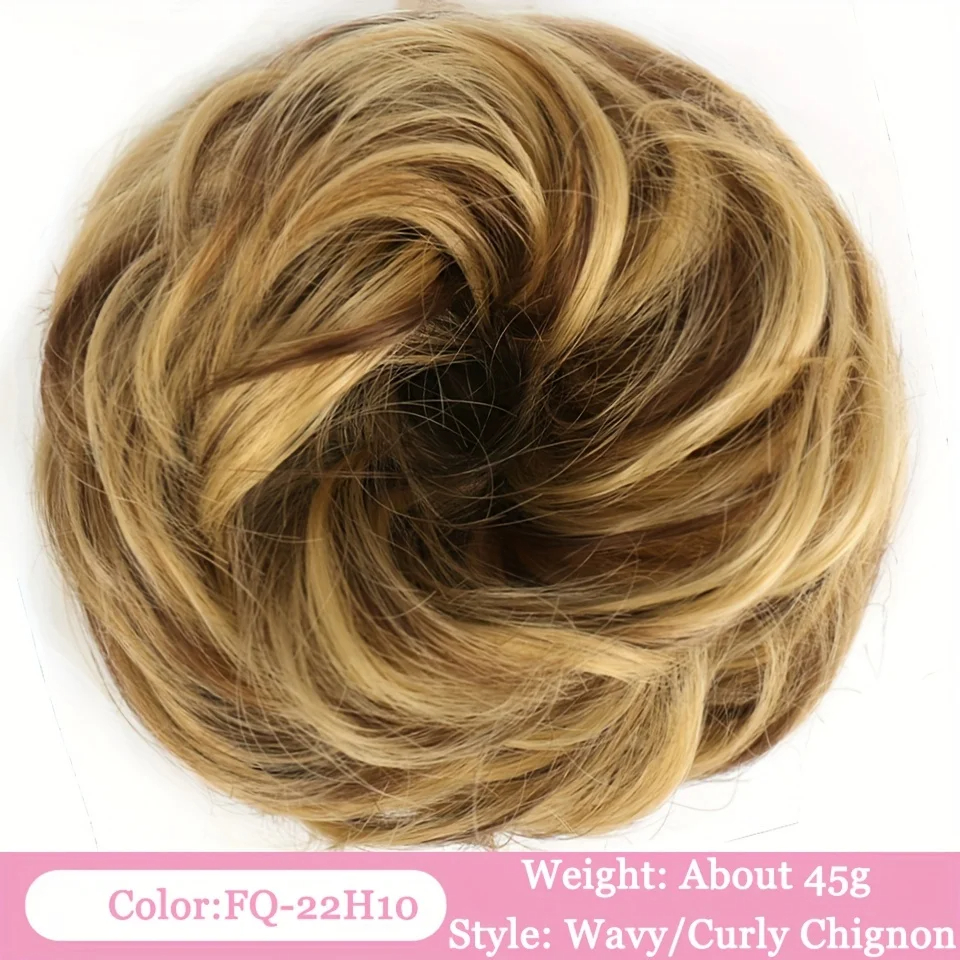 Coque pedaço de cabelo em linha reta chignon extensão mini faixa de borracha cabelo bun scrunchies sintético donut peruca acessório updo bun cabelo: P18/22