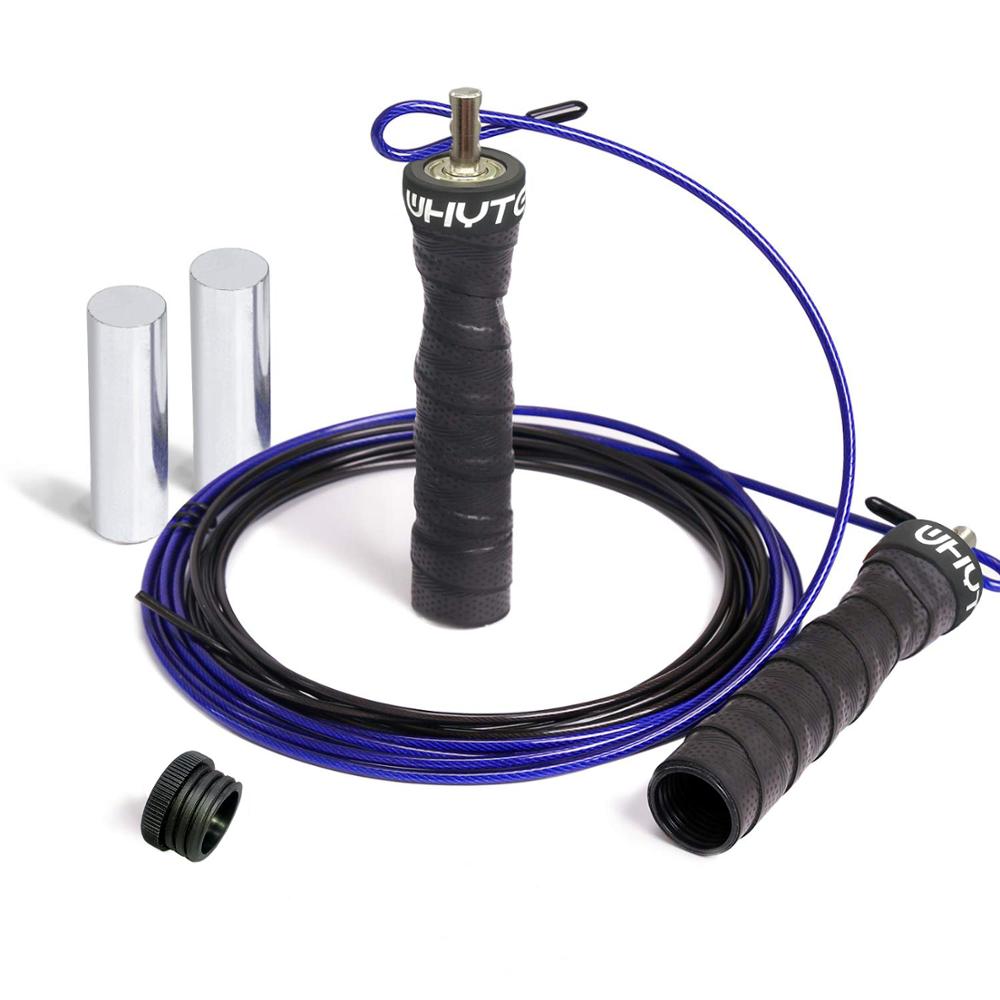 Cuerda de saltar con autosujeción, cuerda de saltar pesada ajustable para Fitness, absorbe el sudor