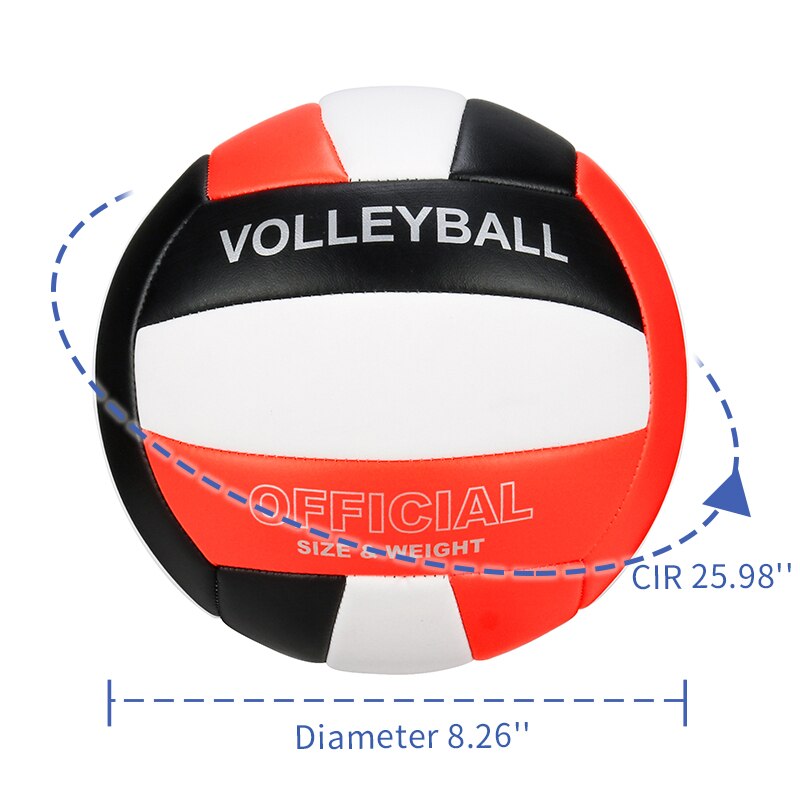 Bola de voleibol suave para estudiantes y adultos, Bola de entrenamiento práctica uso interior y exterior, partido deportivo, competición, talla oficial 5: BCH