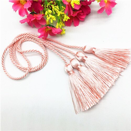 2 stuks Gordijn Bandjes Kwastje Touwen 54 cm Gordijn Fringe Gordijn Clips Gordijnen Houder Gordijn Tieback Home Decor Window Accessoires: Light pink
