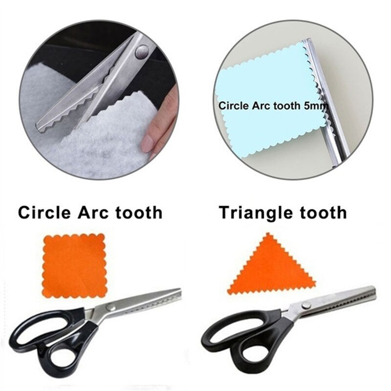 Tesoura de costura alfaiate scissor com dentes triangulares redondos para costura needlework artesanato profissional costurando ferramentas diy